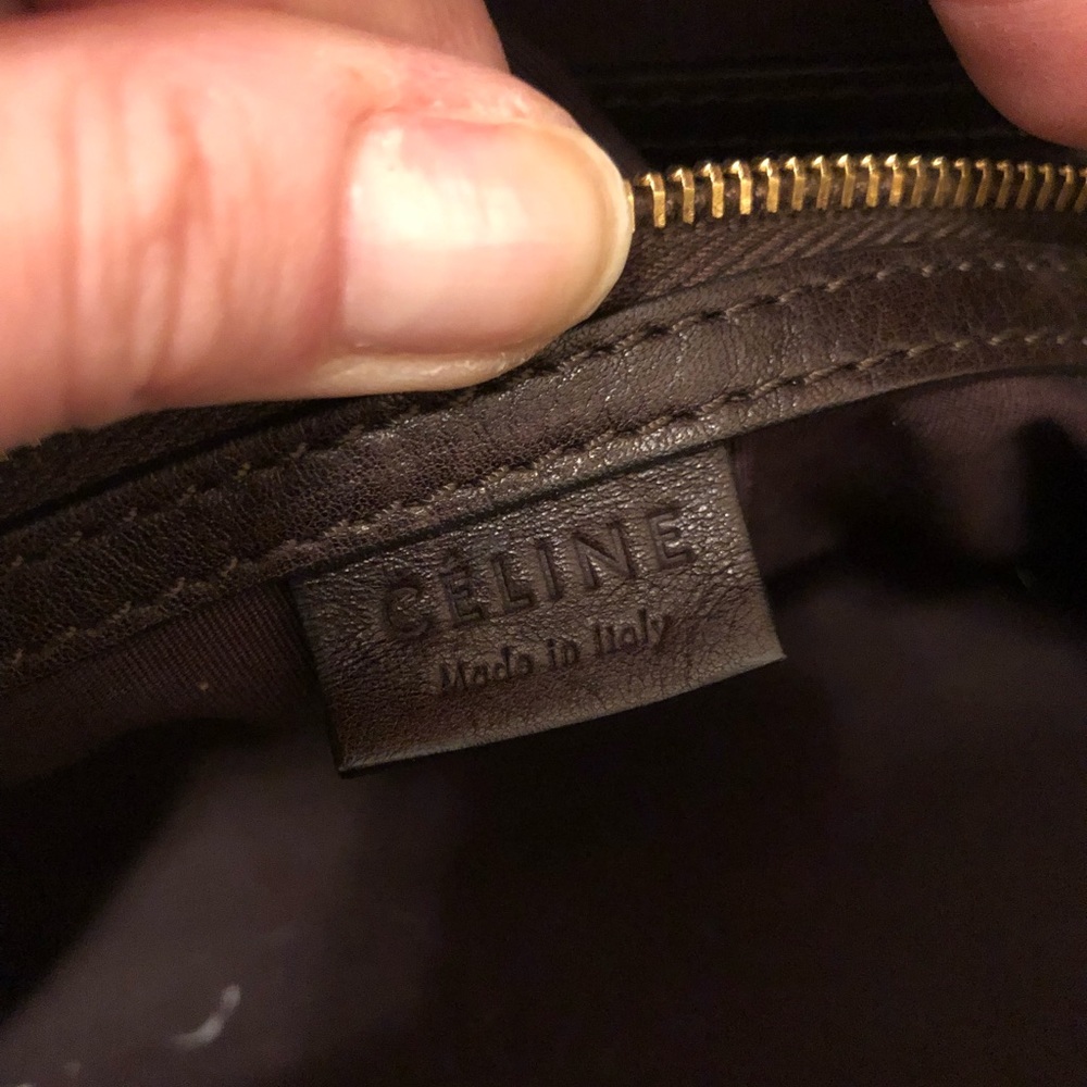 Celine brown leather medium size handbag - Picture 10 of 10